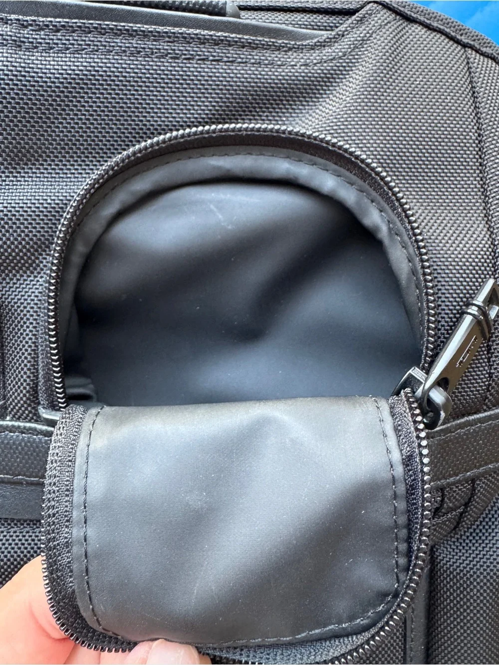 Tumi Black Alpha Ballistic Nylon Briefcase